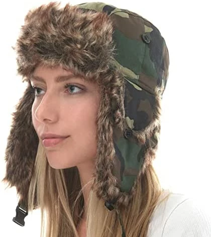 Outlet π The Hat Depot Winter Bomber Safety Reflective Faux Fur Aviator Kids & Adult Trapper Hat Snow Ski Trooper Hat 1. Plain - Blaze Orange π 9 Outlet π The Hat Depot Winter Bomber Safety Reflective Faux Fur Aviator Kids & Adult Trapper Hat Snow Ski Trooper Hat 1. Plain - Blaze Orange π - Image 7