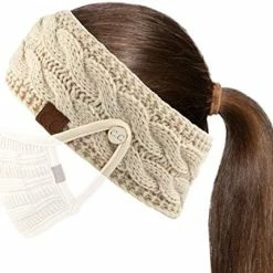 Cheap 😉 C.C Winter Fuzzy Fleece Lined Thick Knitted Diagonal Stripes Criss-Cross Pattern Headband Headwrap (HW-2060) A Snuggly Soft Yarm - Black 👍 -Men Skullies & Beanies Sales 41S2s a0bbL. AC