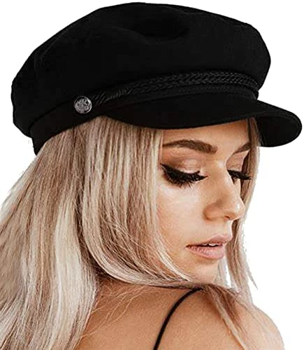 New β¨ Womens Newsboy Cap Wool Winter Hats Baker Boy Hats Adjustable For Ladies Black-5 π 3 New β¨ Womens Newsboy Cap Wool Winter Hats Baker Boy Hats Adjustable For Ladies Black-5 π