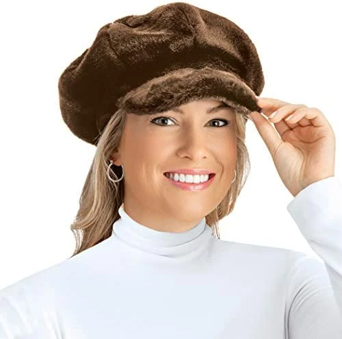 Best reviews of ๐ Collections Etc Faux Fur Newsboy Winter Hat, Stylish Plush Cap Chocolate ๐ 8 Best reviews of ๐ Collections Etc Faux Fur Newsboy Winter Hat, Stylish Plush Cap Chocolate ๐ - Image 6
