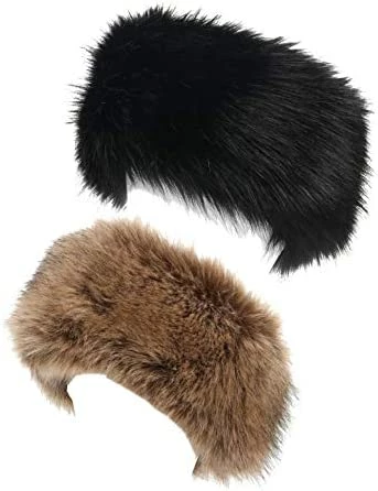 New π₯ La Carrie Faux Fur Headband With Stretch π© Women's Winter Earwarmer Earmuff Black & Natural π 5 New π₯ La Carrie Faux Fur Headband With Stretch π© Women's Winter Earwarmer Earmuff Black & Natural π - Image 3