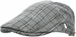 Budget ✨ Newsboy Cap Flat Top Cotton Beret Adjustable Plaid Beret Irish Taxi Driver Ivy Driving Hunting Cap For Men 👩 Women Daily Use Brown 🧨 -Men Skullies & Beanies Sales 41V5TgrGXaL. AC