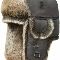 Best Pirce ✨ Kurhatic Winter Trapper Hat,Warm Faux Fur Aviator Hat,Russian Trooper Hunting Ski Hat With Ear Flaps for Men & 👩 Women Charcoal Gray 🌟 -Men Skullies & Beanies Sales 41WAGZJLBxL. AC