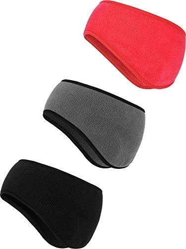 Deals ❤️ BBTO 3 Pieces Ear Warmer Headband Winter Headbands Fleece Headband For 👩 Women Men Black, Gray, Red 🌟 6 Deals ❤️ BBTO 3 Pieces Ear Warmer Headband Winter Headbands Fleece Headband For 👩 Women Men Black, Gray, Red 🌟 - Image 4