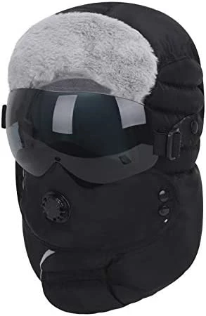 Promo βοΈ Winter 3 In 1 Thermal Fur Lined Trapper Bomber Hat With Ear Flap Face Warmer Windproof βΎ Baseball Ski Cap 3-in-1 Grey 𧨠7 Promo βοΈ Winter 3 In 1 Thermal Fur Lined Trapper Bomber Hat With Ear Flap Face Warmer Windproof βΎ Baseball Ski Cap 3-in-1 Grey 𧨠- Image 5