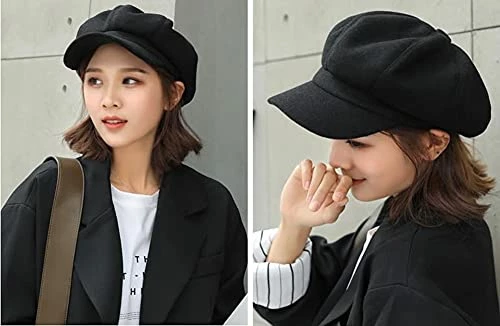 Brand new ๐คฉ Newsboy Hats For ๐ฉ Women, ๐ฉ Women Newsboy Hats Winter Felt Retro Solid Color Fashion All-Match Newsboy Cap A Burgundy ๐ 7 Brand new ๐คฉ Newsboy Hats For ๐ฉ Women, ๐ฉ Women Newsboy Hats Winter Felt Retro Solid Color Fashion All-Match Newsboy Cap A Burgundy ๐ - Image 5