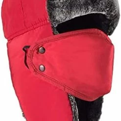 Brand new 😍 Mysuntown Winter Hats For 👩 Women And Men, Winter Hat Trapper Hat Ushanka, Ear Flap Chin Strap And Windproof Mask. Black 🔔 -Men Skullies & Beanies Sales 41aAr0DRwL. AC