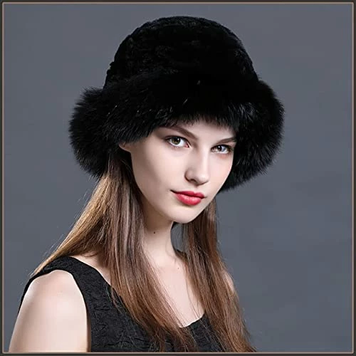 Outlet βοΈ YXCFEWD Mink Hat Real Fur Hat Knit Furry π© Womens Russian Hat Fur Hat For π© Women With Elastic Beret Brown π 4 Outlet βοΈ YXCFEWD Mink Hat Real Fur Hat Knit Furry π© Womens Russian Hat Fur Hat For π© Women With Elastic Beret Brown π - Image 2