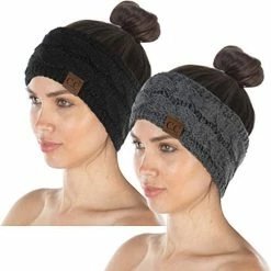 Cheap 🎉 Funky Junque Exclusives 👩 Womens Head Wrap Lined Headband Stretch Knit Ear Warmer Grey, Black, Beige, French Beige - 4 Tone Mix 🎁 -Men Skullies & Beanies Sales 41eVPrawyQL. AC