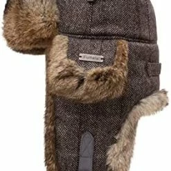 Buy ❤️ 100% Real Rabbit Fur Winter Trapper Hat For Men 👩 Women Russian Fur Ushanka Aviator Bomber Hat Mens Trapper Hat With Ear Flaps Camo Brown 🤩 -Men Skullies & Beanies Sales 41frH 9ohUL. AC