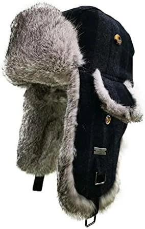 Cheap βοΈ Fur Winter Trapper Hat,100% Rabbit Fur Aviator Ski Trapper Trooper Pilot Hat,Snow Eskimo Hat With Ear Flaps For Men & π© Women Blue Gray π 13 Cheap βοΈ Fur Winter Trapper Hat,100% Rabbit Fur Aviator Ski Trapper Trooper Pilot Hat,Snow Eskimo Hat With Ear Flaps For Men & π© Women Blue Gray π - Image 11