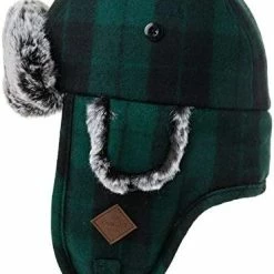 New ⭐ Jeff & Aimy Stylish Plaid Winter Wool Trapper Faux Fur Earflap Hunting Hat Ushanka Russian Cold Weather Thick Lined 55-61CM 89079#brown_46%wool 🤩 -Men Skullies & Beanies Sales 41gDHtSFFnL. AC