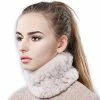 Discount 🎁 Forssils Real Rabbit Fur Headband Scarf For 👩 Women Knitted 👩 Womens Fur Neck Warmer Fur Hat Red 😀 -Men Skullies & Beanies Sales 41hYKzulqDL