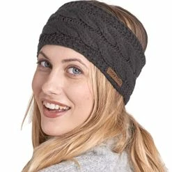 Best deal 😀 Brook + Bay 👩 Womens Winter Ear Warmer Headband - Fleece Lined Cable Knit Ear Band Covers For Cold Weather - Soft & Stretchy Head Wrap Rose 🔔 -Men Skullies & Beanies Sales 41hypDBB4TL