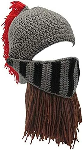 New โจ Creative Barbarian Knit Beard Hat Funny Knit Hat Wig Beanie Hat Beard Facemask V-brown ๐ 10 New โจ Creative Barbarian Knit Beard Hat Funny Knit Hat Wig Beanie Hat Beard Facemask V-brown ๐ - Image 8