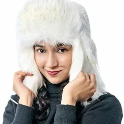 Top 10 🎁 HEYANN Fur Fuzzy Winter Trapper Hat Hunting Cap For Men 👩 Women With Ear Flaps Russian Ushanka Eskimo Waterproof Darkblue 🔥 -Men Skullies & Beanies Sales 41jRvmbmqHL. AC