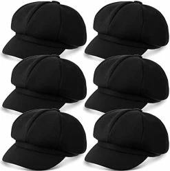 Cheap 🤩 6 Pieces 👩 Women Newsboy Cap Warm Wool Visor Beret Hats Soft Newsboy Hats For 👩 Women Vintage Baker Boy Hat For 👩 Women 👧 Girls Black 🌟 -Men Skullies & Beanies Sales 41jSfQpfbyL. AC