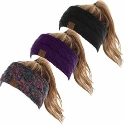 Wholesale 🎉 Funky Junque Cable Knit Fuzzy Lined Head Wrap Headband Ear Warmer A Confetti Oatmeal Design ⭐ -Men Skullies & Beanies Sales 41jiqCMFKHL. AC