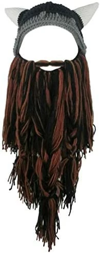 New โจ Creative Barbarian Knit Beard Hat Funny Knit Hat Wig Beanie Hat Beard Facemask V-brown ๐ 14 New โจ Creative Barbarian Knit Beard Hat Funny Knit Hat Wig Beanie Hat Beard Facemask V-brown ๐ - Image 12