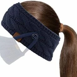 Cheap 😉 C.C Winter Fuzzy Fleece Lined Thick Knitted Diagonal Stripes Criss-Cross Pattern Headband Headwrap (HW-2060) A Snuggly Soft Yarm - Black 👍 -Men Skullies & Beanies Sales 41kLjAshhL. AC