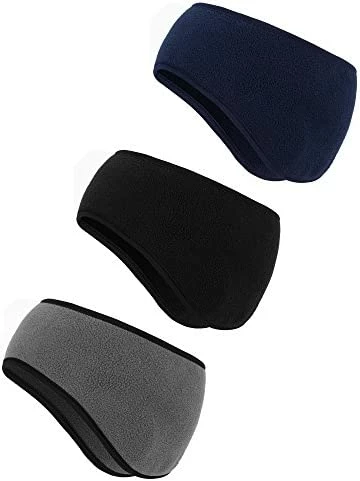 Deals ❤️ BBTO 3 Pieces Ear Warmer Headband Winter Headbands Fleece Headband For 👩 Women Men Black, Gray, Red 🌟 5 Deals ❤️ BBTO 3 Pieces Ear Warmer Headband Winter Headbands Fleece Headband For 👩 Women Men Black, Gray, Red 🌟 - Image 3