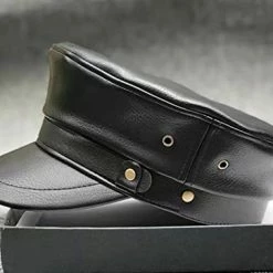 Cheapest 👍 Brcus 👩 Women Yacht Captain Sailor Hat PU Newsboy Cabbie Baker Boy Peaked Beret Cap Black#4 ⭐ -Men Skullies & Beanies Sales 41kq0nw6hYL