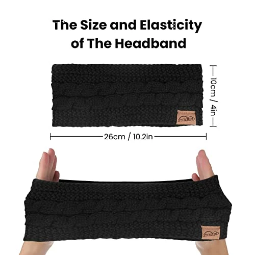 Best Sale π ZYXBBD Winter Headbands For π© Women-Ear Warmers For π© Women Knit Headbands Thicken Elastic Ear Muffs Winter π© Women For Outdoor Sports,Skiing, Running, Jogging Black+gray 1 π 6 Best Sale π ZYXBBD Winter Headbands For π© Women-Ear Warmers For π© Women Knit Headbands Thicken Elastic Ear Muffs Winter π© Women For Outdoor Sports,Skiing, Running, Jogging Black+gray 1 π - Image 4