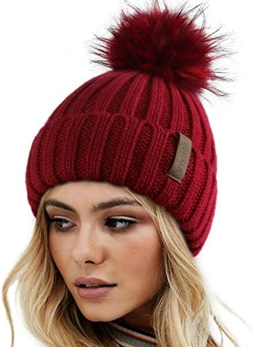 Best deal π FURTALK π© Womens Winter Knitted Beanie Hat With Faux Fur Pom Warm Knit Skull Cap Beanie For π© Womenβ¦ 01-black π₯° 9 Best deal π FURTALK π© Womens Winter Knitted Beanie Hat With Faux Fur Pom Warm Knit Skull Cap Beanie For π© Womenβ¦ 01-black π₯° - Image 7