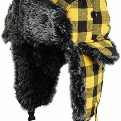 Buy ✔️ ONWAY Buffalo Plaid Aviator Fur Trapper Hat Ushanka Eskimo Russian Bomber Hat With Ear Flaps For 👩 Women Men Blue 🔔 -Men Skullies & Beanies Sales 41neZ4o0LzL. AC