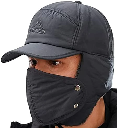 Promo βοΈ Winter 3 In 1 Thermal Fur Lined Trapper Bomber Hat With Ear Flap Face Warmer Windproof βΎ Baseball Ski Cap 3-in-1 Grey 𧨠4 Promo βοΈ Winter 3 In 1 Thermal Fur Lined Trapper Bomber Hat With Ear Flap Face Warmer Windproof βΎ Baseball Ski Cap 3-in-1 Grey 𧨠- Image 2