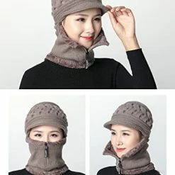 New ๐ฅฐ Fleece Lined ๐ฉ Womens Beanie Hat, Winter Hat Scarf Mask Set,Women's Winter Hat, Middle-Aged And Old Warm Earmuff Hat Dark Purple โ 20 New ๐ฅฐ Fleece Lined ๐ฉ Womens Beanie Hat, Winter Hat Scarf Mask Set,Women's Winter Hat, Middle-Aged And Old Warm Earmuff Hat Dark Purple โ -Men Skullies & Beanies Sales 41pS0iWmvGL