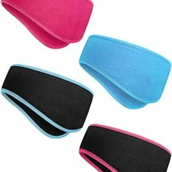 Cheap 😀 WILLBOND 4 Pieces Ear Warmer Headband Elastic Ear Muff Winter Headbands (Black,Classic Patterns) Gray, Navy, Sky Blue, Rose 🔥 -Men Skullies & Beanies Sales 41pcDLsEh9L