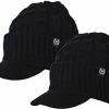 Budget 🧨 Winter Newsboy Cable Knitted Visor Beanie Bill Winter Warm Hat Black & Lt.pink ✔️ -Men Skullies & Beanies Sales 41pit2ZxD3L. AC