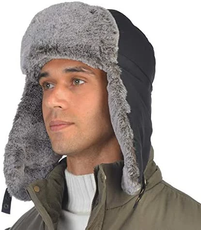 Discount π₯° USHAKECAMP Trapper Hat Winter Warm Hats Russian Fur Hat Ushanka Eskimo Hat Ear Flap With Faux Fur For Men Or π© Women Black π 3 Discount π₯° USHAKECAMP Trapper Hat Winter Warm Hats Russian Fur Hat Ushanka Eskimo Hat Ear Flap With Faux Fur For Men Or π© Women Black π