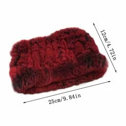 Discount 🎁 Forssils Real Rabbit Fur Headband Scarf For 👩 Women Knitted 👩 Womens Fur Neck Warmer Fur Hat Red 😀 -Men Skullies & Beanies Sales 41sPs6KvHTL