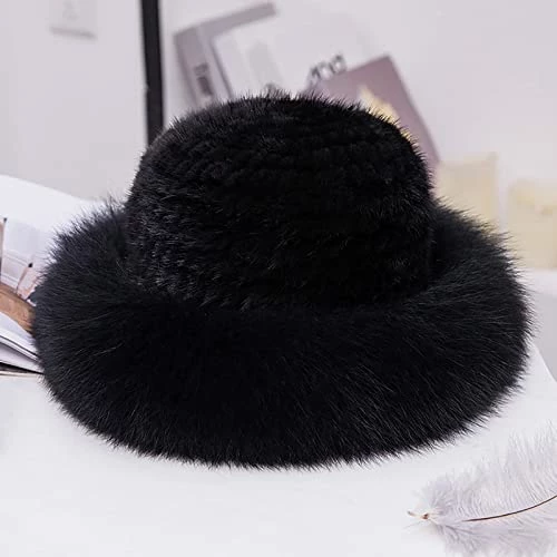 Outlet βοΈ YXCFEWD Mink Hat Real Fur Hat Knit Furry π© Womens Russian Hat Fur Hat For π© Women With Elastic Beret Brown π 8 Outlet βοΈ YXCFEWD Mink Hat Real Fur Hat Knit Furry π© Womens Russian Hat Fur Hat For π© Women With Elastic Beret Brown π - Image 6