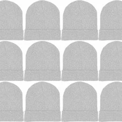 Cheapest 🌟 12 Pack Winter Beanie Hats For Men 👩 Women, Warm Cozy Knitted Cuffed Skull Cap, Wholesale 12 Pack Gray 🌟 -Men Skullies & Beanies Sales 41uc7zVRnMS. AC