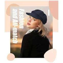 Cheap 🤩 6 Pieces 👩 Women Newsboy Cap Warm Wool Visor Beret Hats Soft Newsboy Hats For 👩 Women Vintage Baker Boy Hat For 👩 Women 👧 Girls Black 🌟 -Men Skullies & Beanies Sales 41ug0UKaNaL