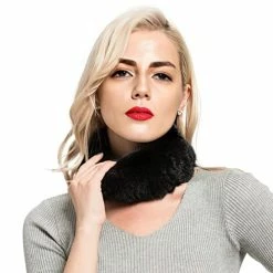 Discount 🎁 Forssils Real Rabbit Fur Headband Scarf For 👩 Women Knitted 👩 Womens Fur Neck Warmer Fur Hat Red 😀 -Men Skullies & Beanies Sales 41ushvHKj7L
