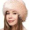 New 🧨 Futrzane Faux Fur Trimmed Winter Hat For 👩 Women - Classy Russian Hat With Fleece Brown - Hazel Wolf 🛒 -Men Skullies & Beanies Sales 41vCQolVgcL. AC
