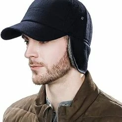 Deals 🛒 Comhats Wool ⚾ Baseball Cap Men Fur Hunting Trapper Dad Hats Sports Earflap Unisex M L XL 67134#gray ⌛ -Men Skullies & Beanies Sales 41vUmQw9YrL. AC