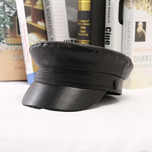 Coupon 👍 EOZY 👩 Women Fashion Newsboy Cap PU Leather Cabbie Sailor Fiddler Bakerboy Flat Gatsby Visor Beret Autumn Spring Winter Hats Black 🛒 9 Coupon 👍 EOZY 👩 Women Fashion Newsboy Cap PU Leather Cabbie Sailor Fiddler Bakerboy Flat Gatsby Visor Beret Autumn Spring Winter Hats Black 🛒 - Image 7