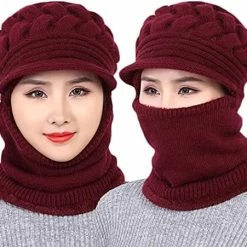 New ๐ฅฐ Fleece Lined ๐ฉ Womens Beanie Hat, Winter Hat Scarf Mask Set,Women's Winter Hat, Middle-Aged And Old Warm Earmuff Hat Dark Purple โ 31 New ๐ฅฐ Fleece Lined ๐ฉ Womens Beanie Hat, Winter Hat Scarf Mask Set,Women's Winter Hat, Middle-Aged And Old Warm Earmuff Hat Dark Purple โ -Men Skullies & Beanies Sales 51 SJbJLD L. AC
