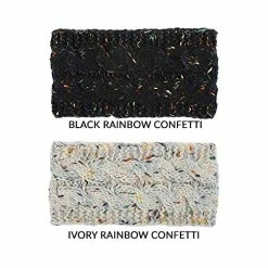 Best reviews of 💯 Styla Hair Ear Muffs Winter 👩 Women Knit Headbands Warm Soft Thick Fleece Lined Ear Warmers For 👩 Women Headband 2 Pack Value Winter Headbands For 👩 Women For Cold Weather -Confetti Black & Beige 👍 -Men Skullies & Beanies Sales 510TU7ZqHEL