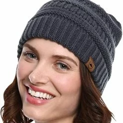 Cheapest 😍 Tough Headwear 👩 Womens Beanie Winter Hat - Warm Chunky Cable Knit Hats - Soft Stretch Thick Cute Knitted Cap For Cold Weather Beige 😀 30 Cheapest 😍 Tough Headwear 👩 Womens Beanie Winter Hat - Warm Chunky Cable Knit Hats - Soft Stretch Thick Cute Knitted Cap For Cold Weather Beige 😀 -Men Skullies & Beanies Sales 510UP1LnW1L. AC