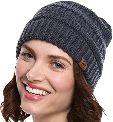Cheapest 😍 Tough Headwear 👩 Womens Beanie Winter Hat - Warm Chunky Cable Knit Hats - Soft Stretch Thick Cute Knitted Cap For Cold Weather Beige 😀 16 Cheapest 😍 Tough Headwear 👩 Womens Beanie Winter Hat - Warm Chunky Cable Knit Hats - Soft Stretch Thick Cute Knitted Cap For Cold Weather Beige 😀 - Image 14