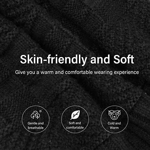 Best reviews of π Mens π© Womens Winter Beanie Hat Scarf Set Warm Knit Hat Thick Fleece Lined Winter Cap Neck Warmer For Men π© Women B Black π 5 Best reviews of π Mens π© Womens Winter Beanie Hat Scarf Set Warm Knit Hat Thick Fleece Lined Winter Cap Neck Warmer For Men π© Women B Black π - Image 3