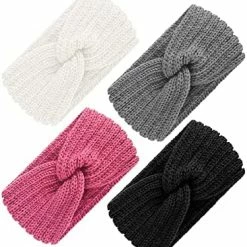 Best Pirce 🧨 TecUnite 4 Pieces Chunky Knit Headbands Braided Winter Headbands Ear Warmers Crochet Head Wraps For 👩 Women 👧 Girls Fresh Colors ✨ -Men Skullies & Beanies Sales 511IN8shzWL. AC