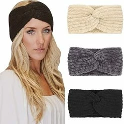 Discount 🛒 DRESHOW Crochet Ear Warmer Headband Soft Knit Turban Stretch Headbands Warmer For 👩 Women Winter 6 Pack Crochet Knitted Headband B ⌛ -Men Skullies & Beanies Sales 511Po eOSL. AC