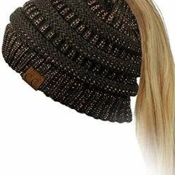 Promo 🔥 C.C BeanieTail Soft Stretch Cable Knit Messy High Bun Ponytail Beanie Hat Dark Olive 👍 28 Promo 🔥 C.C BeanieTail Soft Stretch Cable Knit Messy High Bun Ponytail Beanie Hat Dark Olive 👍 -Men Skullies & Beanies Sales 512K81HUJWL. AC